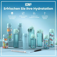 ion8 Gyerek Kulacs Rozsdamentes Acél 400ml Szivárgatásmentes Egy Kézzel Nyitható - 400 fluid ounces, Mermaids 7