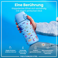 ion8 Gyerek Kulacs Rozsdamentes Acél 400ml Szivárgatásmentes Egy Kézzel Nyitható - 400 fluid ounces, Mermaids 3