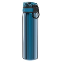 Ľahká oceľová fľaša na vodu ion8 600 ml modrá, nepriepustná, otváranie jednou rukou, vhodná do umývačky riadu, vyklápacie viečko, rukoväť na prenášanie 5