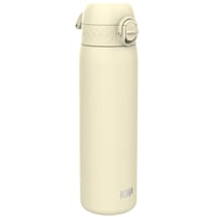 Ľahká oceľová fľaša na vodu ion8 600 ml krémovo biela, nepriepustná, otváranie jednou rukou, výklopný uzáver, rukoväť, vhodná do umývačky riadu 1