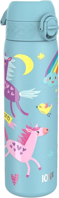 ion8 Evo kulacs rozsdamentes acél, szivárgásmentes, flip fedél - alaszkakék egyszarvús - 600 ml 1