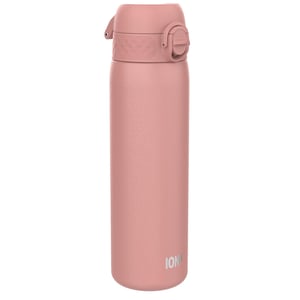 ion8 Könnyű Acél Kulacs 600 ml, Szivárgásmentes, Egykéz Nyitás, Mosogatógépben Mosható, Csapófedél, Hordozófogantyú, Hamvas Rózsaszín