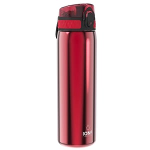 Ion8 Leakproof könnyű acél kulacs 600 ml piros, szivárgásmentes flip fedéllel, egykezes nyitás — használt (állapot: lásd a 2. képet)