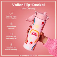 ion8 Evo acél kulacs felcsapós fedéllel, szivárgásmentes - szivárvány - 600 ml 4