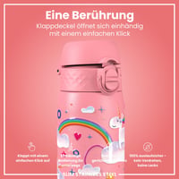 Ion8 könnyű acél kulacs flip fedéllel, 600 ml - unikornis rózsaszín 3