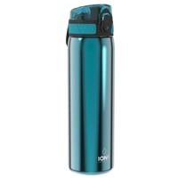 Sticlă de apă ușoară din oțel inoxidabil ion8, 600 ml, Aqua, etanșă, deschidere cu o singură mână, lavabilă în mașina de spălat vase, capac cu flip, mâner de transport 1