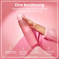 Bidon ion8 1000 ml, etanș, deschidere cu o singură mână, închidere de siguranță, lavabil în mașina de spălat vase, fără BPA, mâner de transport, pentru sport și sală, roz pal 3