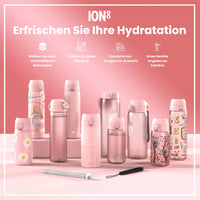 Bidon ion8 1000 ml, etanș, deschidere cu o singură mână, închidere de siguranță, lavabil în mașina de spălat vase, fără BPA, mâner de transport, pentru sport și sală, roz pal 7