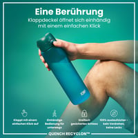 Sticlă ion8 1000 ml, etanșă, deschidere cu o singură mână, lavabilă în mașina de spălat vase, fără BPA, mâner de transport, pentru sport și sală, Aqua 3