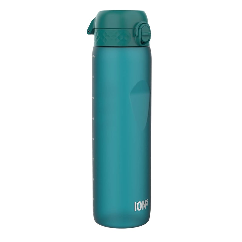 Sticlă ion8 1000 ml, etanșă, deschidere cu o singură mână, lavabilă în mașina de spălat vase, fără BPA, mâner de transport, pentru sport și sală, Aqua