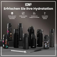 Sticlă ion8 500 ml, Neagră, Etanșă, Deschidere cu o singură mână, Lavabilă în mașina de spălat vase, Fără BPA, Cu mâner, Capac cu clapetă, Ușor de curățat 7