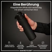 Sticlă ion8 500 ml, Neagră, Etanșă, Deschidere cu o singură mână, Lavabilă în mașina de spălat vase, Fără BPA, Cu mâner, Capac cu clapetă, Ușor de curățat 3