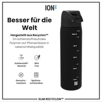 Sticlă ion8 500 ml, Neagră, Etanșă, Deschidere cu o singură mână, Lavabilă în mașina de spălat vase, Fără BPA, Cu mâner, Capac cu clapetă, Ușor de curățat 5