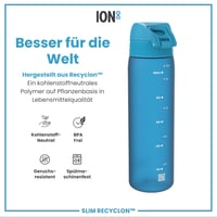 Bidon ion8 500 ml Albastru, deschidere cu o singură mână, fără BPA, lavabil în mașina de spălat vase, etanș, capac cu închidere sigură și mâner de transport 5