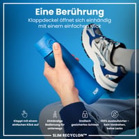 Bidon ion8 500 ml Albastru, deschidere cu o singură mână, fără BPA, lavabil în mașina de spălat vase, etanș, capac cu închidere sigură și mâner de transport 3