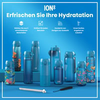 Bidon ion8 500 ml Albastru, deschidere cu o singură mână, fără BPA, lavabil în mașina de spălat vase, etanș, capac cu închidere sigură și mâner de transport 7