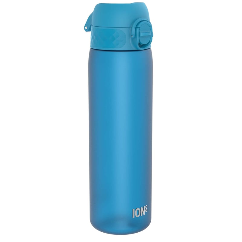 Bidon ion8 500 ml Albastru, deschidere cu o singură mână, fără BPA, lavabil în mașina de spălat vase, etanș, capac cu închidere sigură și mâner de transport