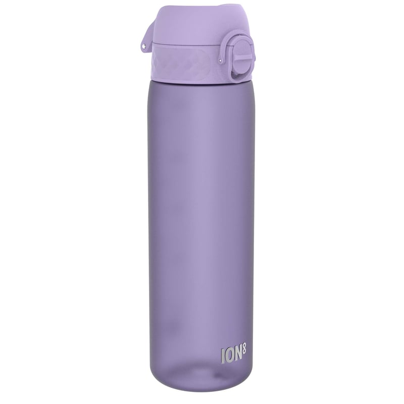 Fľaša na vodu ion8 500 ml fialová, nepriepustná, otváranie jednou rukou, vhodná do umývačky riadu, bez BPA, s rukoväťou, s výklopným vekom, ľahko sa čistí