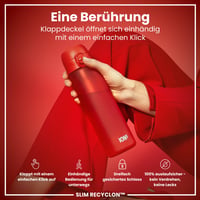Fľaša na vodu ion8 500 ml červená, nepriepustná, otváranie jednou rukou, vhodná do umývačky riadu, bez obsahu BPA, s držadlom na prenášanie, výklopný uzáver 3