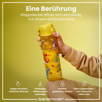 Fľaša na vodu ion8 500 ml, nepriepustná, otváranie jednou rukou, vhodná do umývačky riadu, bez BPA, s rukoväťou, výklopný uzáver, klimaticky neutrálna, motív draka 3