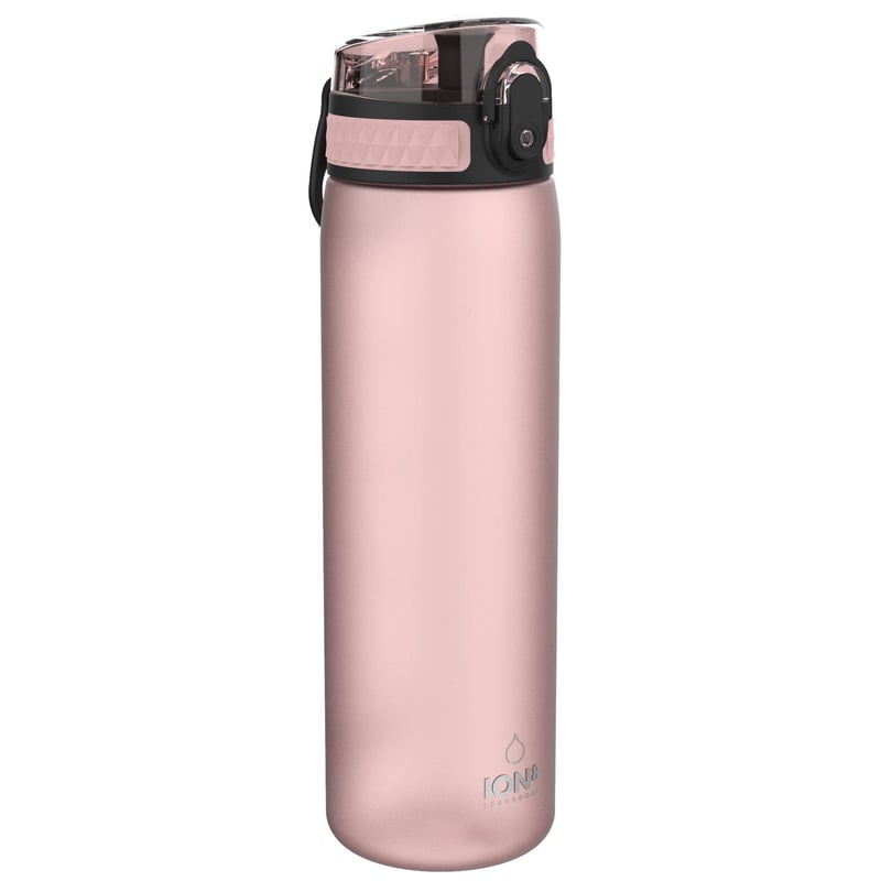 Fľaša na vodu ion8 500 ml, nepriepustná, otváranie jednou rukou, vhodná do umývačky riadu, bez BPA, s rukoväťou, s výklopným vekom, ľahko sa čistí, ružová