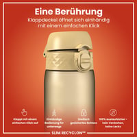Fľaša na vodu ion8 500 ml, nepriepustná, otváranie jednou rukou, vhodná do umývačky riadu, bez BPA, s rukoväťou, výklopný uzáver, púštna farba 3