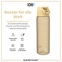 Fľaša na vodu ion8 500 ml, nepriepustná, otváranie jednou rukou, vhodná do umývačky riadu, bez BPA, s rukoväťou, výklopný uzáver, púštna farba 5