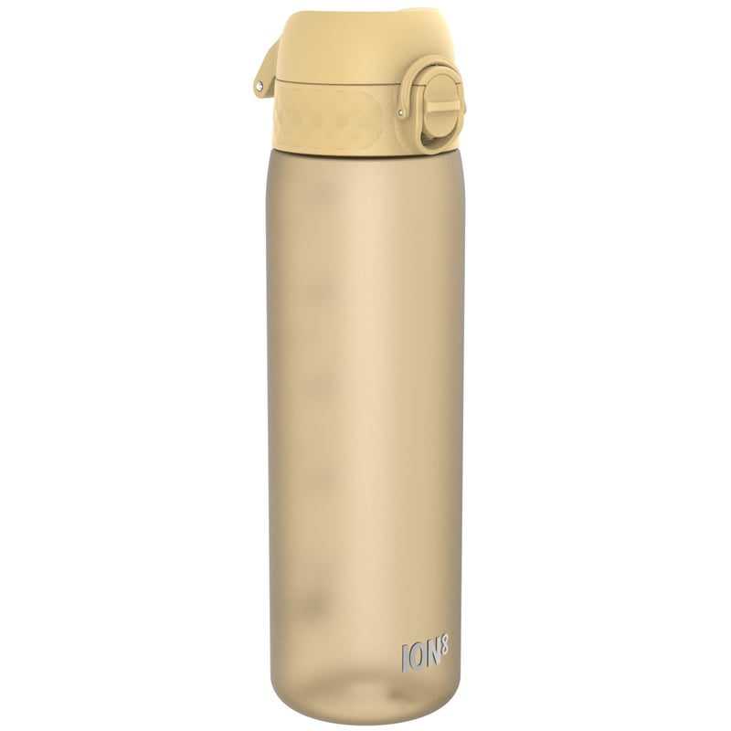 Fľaša na vodu ion8 500 ml, nepriepustná, otváranie jednou rukou, vhodná do umývačky riadu, bez BPA, s rukoväťou, výklopný uzáver, púštna farba