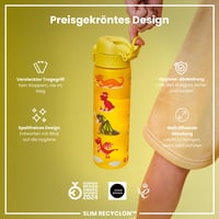 Fľaša na vodu ion8 500 ml, nepriepustná, otváranie jednou rukou, vhodná do umývačky riadu, bez BPA, s rukoväťou, výklopný uzáver, klimaticky neutrálna, motív draka 6