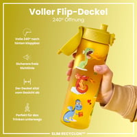 Fľaša na vodu ion8 500 ml, nepriepustná, otváranie jednou rukou, vhodná do umývačky riadu, bez BPA, s rukoväťou, výklopný uzáver, klimaticky neutrálna, motív draka 4