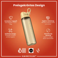 Fľaša na vodu ion8 500 ml, nepriepustná, otváranie jednou rukou, vhodná do umývačky riadu, bez BPA, s rukoväťou, výklopný uzáver, púštna farba 6