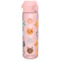 Fľaša na vodu ion8 500 ml, nepriepustná, otváranie jednou rukou, bez BPA, vhodná do umývačky riadu, s rukoväťou a výklopným viečkom, motív mačky 1