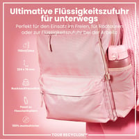 Fľaša ion8 750 ml, ružový kremeň, nepriepustná, otváranie jednou rukou, vhodná do umývačky riadu, bez BPA, s rukoväťou, s krytom náustku, klimaticky neutrálna 3