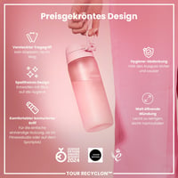 Fľaša ion8 750 ml, ružový kremeň, nepriepustná, otváranie jednou rukou, vhodná do umývačky riadu, bez BPA, s rukoväťou, s krytom náustku, klimaticky neutrálna 7