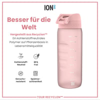 Fľaša ion8 750 ml, ružový kremeň, nepriepustná, otváranie jednou rukou, vhodná do umývačky riadu, bez BPA, s rukoväťou, s krytom náustku, klimaticky neutrálna 6