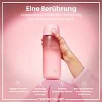 Fľaša ion8 750 ml, ružový kremeň, nepriepustná, otváranie jednou rukou, vhodná do umývačky riadu, bez BPA, s rukoväťou, s krytom náustku, klimaticky neutrálna 4