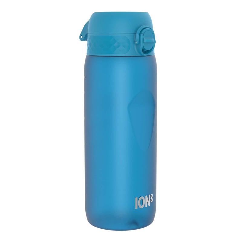 Fľaša na vodu ION8 750 ml, modrá, nepriepustná, otváranie jednou rukou, bez obsahu BPA, vhodná do umývačky riadu — používaná (stav: pozri 2. obrázok)