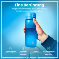 Fľaša na vodu ION8 750 ml, modrá, nepriepustná, otváranie jednou rukou, bez obsahu BPA, vhodná do umývačky riadu — používaná (stav: pozri 2. obrázok) 6