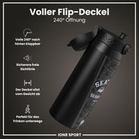 Fľaša na vodu Ion8 NFL 500 ml, nepriepustná, otváranie jednou rukou, uzamykateľná, vhodná do umývačky riadu, s držiakom, výklopné viečko 4
