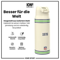 Termos din oțel inoxidabil ion8 NFL Seattle Seahawks cu pai, 750 ml, etanș, capac cu deschidere rapidă, lavabil în mașina de spălat vase 5
