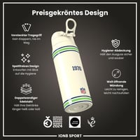 Termos din oțel inoxidabil ion8 NFL Seattle Seahawks cu pai, 750 ml, etanș, capac cu deschidere rapidă, lavabil în mașina de spălat vase 6