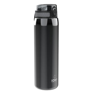 Sticlă din oțel inoxidabil ion8 1 L, gri, etanșă, deschidere cu o singură mână, compatibilă cu mașina de spălat vase — utilizată (stare: vezi a 2-a imagine)
