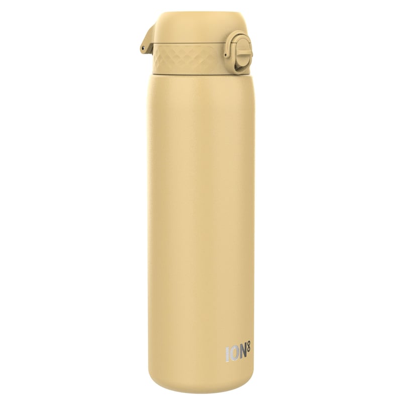 Sticlă de apă din oțel inoxidabil ion8 1200 ml, neizolată, etanșă, deschidere cu o singură mână, compatibilă cu mașina de spălat vase, capac flip, mâner de transport, Desert