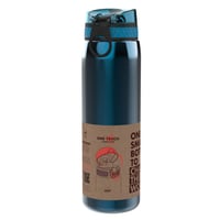 Nerezová športová fľaša ion8 1 liter, nepriepustná, otváranie jednou rukou, vhodná do umývačky riadu, modrá 9