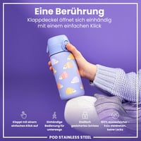 ion8 Rozsdamentes Acél Termosz Palack 320ml Szivárgásmentes Flip Fedéllel - Insulated Steel 3