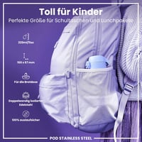 ion8 Rozsdamentes Acél Termosz Palack 320ml Szivárgásmentes Flip Fedéllel - Insulated Steel 2