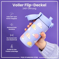 ion8 Rozsdamentes Acél Termosz Palack 320ml Szivárgásmentes Flip Fedéllel - Insulated Steel 4