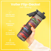 Bidon sport ion8 500 ml, etanș, deschidere cu o singură mână, fără BPA, compatibil cu mașina de spălat vase, capac cu clapetă, mâner de transport 4