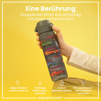 Bidon sport ion8 500 ml, etanș, deschidere cu o singură mână, fără BPA, compatibil cu mașina de spălat vase, capac cu clapetă, mâner de transport 3