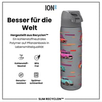 Bidon sport ion8 500 ml, etanș, deschidere cu o singură mână, fără BPA, compatibil cu mașina de spălat vase, capac cu clapetă, mâner de transport 5
